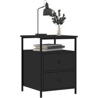 Berkfield Home Durable Bedside Cabinets 2 pcs Black 44x45x60 cm Engineered Wood | Size: 44 x 45 x 60 cm
