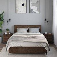 Berkfield Home Modern Bedside Cabinets 2 pcs Brown Oak 40x41x40 cm Engineered Wood | Size: 40 x 41 x 40 cm