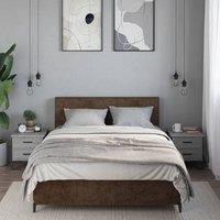 Berkfield Home Modern Bedside Cabinets 2 pcs Grey Sonoma 40x41x40 cm Engineered Wood | Size: 40 x 41 x 40 cm