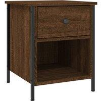 Berkfield Home Durable Bedside Cabinets 2 pcs Brown Oak 40x42x50 cm Engineered Wood | Size: 40 x 42 x 50 cm