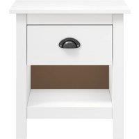 Berkfield Home Modern Bedside Cabinets 2 pcs Hill 46x35x49.5 cm Solid Pine Wood in White
