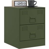 Berkfield Home Durable Bedside Cabinets 2 pcs Green 34.5x39x44 cm Steel