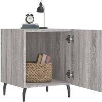 Berkfield Home Modern Bedside Cabinets 2 pcs Grey Sonoma 40x40x50 cm Engineered Wood | Size: 40 x 40 x 50 cm