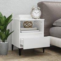 Berkfield Home Elegant Bedside Cabinets 2 pcs High Gloss White 40x35x50 cm | Size: 40 x 35 x 50 cm