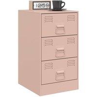 Berkfield Home Stylish Bedside Cabinets 2 pcs Pink 34.5x39x62 cm Steel