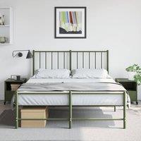 Berkfield Home Stylish Bedside Cabinets 2 pcs Olive Green 36x39x43.5 cm Steel