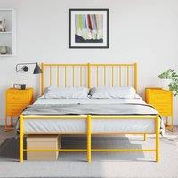 Berkfield Home Durable Bedside Cabinets 2 pcs Mustard Yellow 36x39x60.5 cm Steel
