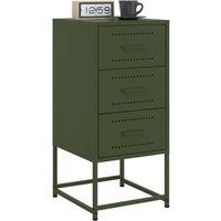 Berkfield Home Durable Bedside Cabinets 2 pcs Olive Green 36x39x78 cm Steel | Size: 36 x 39 x 78 cm