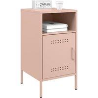 Berkfield Home Sturdy Bedside Cabinets 2 pcs Pink 36x39x68 cm Steel | Size: 36 x 39 x 68 cm