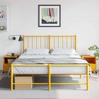 Berkfield Home Stylish Bedside Cabinets 2 pcs Mustard Yellow 36x39x43.5 cm Steel
