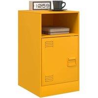 Berkfield Home Stylish Bedside Cabinets 2 pcs Mustard Yellow 34.5x39x62 cm Steel