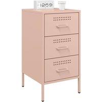 Berkfield Home Sturdy Bedside Cabinets 2 pcs Pink 36x39x68 cm Steel | Size: 36 x 39 x 68 cm