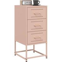 Berkfield Home Durable Bedside Cabinets 2 pcs Pink 36x39x78 cm Steel | Size: 36 x 39 x 78 cm
