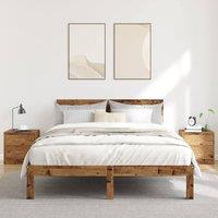Berkfield Home Stylish Bedside Cabinets 2 pcs Old Wood 40x30x40 cm Engineered Wood in Brown | Size: 40 x 30 x 40 cm