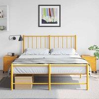 Berkfield Home Stylish Bedside Cabinets 2 pcs Mustard Yellow 36x39x43.5 cm Steel