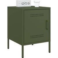 Berkfield Home Durable Bedside Cabinets 2 pcs Olive Green 36x39x50.5 cm Steel