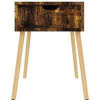 Berkfield Home Elegant Bedside Cabinets 2 pcs Smoked Oak 40x40x56 cm Engineered Wood in Brown | Size: 40 x 40 x 56 cm