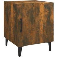Berkfield Home Elegant Bedside Cabinets 2 pcs Smoked Oak Engineered Wood in Brown