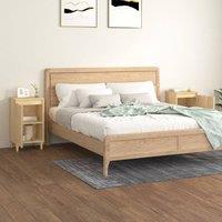 Berkfield Home Classic Bedside Cabinets 2 pcs Sonoma Oak 40x35x70 cm Engineered Wood in Light Tan | Size: 40 x 35 x 70 cm