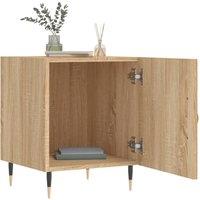 Berkfield Home Modern Bedside Cabinets 2 pcs Sonoma Oak 40x40x50 cm Engineered Wood in Brown | Size: 40 x 40 x 50 cm