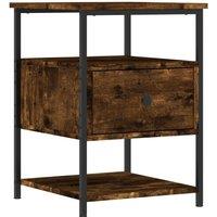 Berkfield Home Durable Bedside Cabinets 2 pcs Smoked Oak 40x42x56 cm Engineered Wood in Brown | Size: 40 x 42 x 56 cm