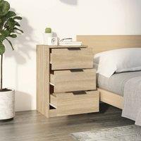 Berkfield Home Modern Bedside Cabinets 2 pcs Sonoma Oak 40x36x65 cm in Light Tan | Size: 40 x 36 x 65 cm