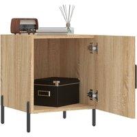 Berkfield Home Modern Bedside Cabinets 2 pcs Sonoma Oak 40x40x50 cm Engineered Wood in Light Tan | Size: 40 x 40 x 50 cm