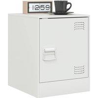 Berkfield Home Stylish Bedside Cabinets 2 pcs White 34.5x39x44 cm Steel