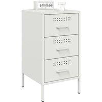 Berkfield Home Sturdy Bedside Cabinets 2 pcs White 36x39x68 cm Steel | Size: 36 x 39 x 68 cm