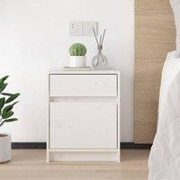 Berkfield Home Beautiful Bedside Cabinets 2 pcs White 40x31x50 cm Solid Pinewood | Size: 40 x 31 x 50 cm