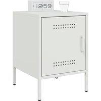 Berkfield Home Durable Bedside Cabinets 2 pcs White 36x39x50.5 cm Steel