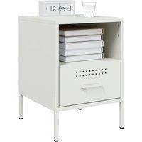 Berkfield Home Sturdy Bedside Cabinets 2 pcs White 36x39x50.5 cm Steel
