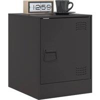 Berkfield Home Stylish Bedside Cabinets 2pcs Black 34.5x39x44 cm Steel