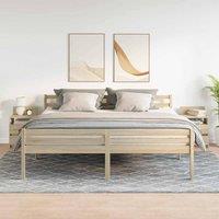 Berkfield Home Durable Bedside Cabinets 2 pcs with 2 Drawers Sonoma Oak 40x33x60 cm in Light Brown | Size: 40 x 33 x 60 cm