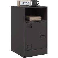 Berkfield Home Stylish Bedside Cabinets 2pcs Black 34.5x39x62 cm Steel