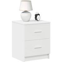 Berkfield Home Durable Bedside Cabinets 2 pcs with 2 Drawers White 40x36x50 cm | Size: 40 x 36 x 50 cm
