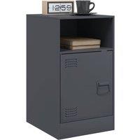 Berkfield Home Stylish Bedside Cabinets 2pcs Anthracite 34.5x39x62 cm Steel in Charcoal