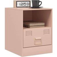Berkfield Home Stylish Bedside Cabinets 2pcs Pink 34.5x39x44 cm Steel