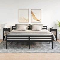Berkfield Home Durable Bedside Cabinets with Drawer 2 pcs Black Oak 35x34x66.5 cm