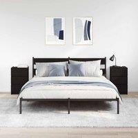 Berkfield Home Durable Bedside Cabinets with 3 Drawers 2 pcs Black 39x35x65 cm | Size: 39 x 35 x 65 cm