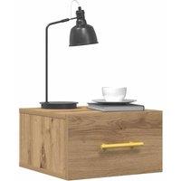 Berkfield Home Modern Bedside Cabinets 2 pcs Wall-Mounted Artisan Oak 35x35x20 cm in Brown | Size: 35 x 35 x 20 cm
