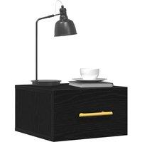 Berkfield Home Modern Bedside Cabinets 2 pcs Wall-Mounted Black Oak 35x35x20 cm | Size: 35 x 35 x 20 cm