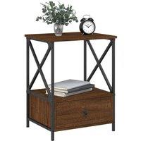 Berkfield Home Durable Bedside Tables 2 pcs Brown Oak 50x41x65 cm Engineered Wood | Size: 50 x 41 x 65 cm