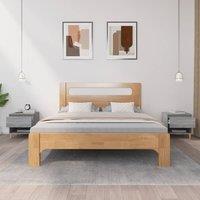 Berkfield Home Elegant Bedside Tables 2 pcs Grey Sonoma 50x46x50 Engineered Wood
