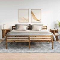 Berkfield Home Elegant Bedside Tables 2 pcs Old Wood 46.5x29x61 cm Engineered Wood in Brown