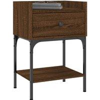 Berkfield Home Elegant Bedside Tables 2 pcs Brown Oak 40.5x31x60 cm Engineered Wood