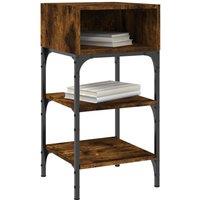 Berkfield Home Elegant Bedside Tables 2 pcs Smoked Oak 35x34.5x70 cm Engineered Wood in Brown