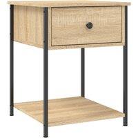 Berkfield Home Elegant Bedside Tables 2 pcs Sonoma Oak 44x45x58 cm Engineered Wood in Light Tan | Size: 44 x 45 x 58 cm