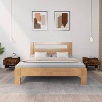 Berkfield Home Elegant Bedside Tables 2 pcs Smoked Oak 50x46x50 Engineered Wood in Brown