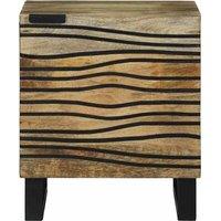 Berkfield Home Durable Bedside Tables Brown & Black 40 x 33.5 x 46 cm in Beige